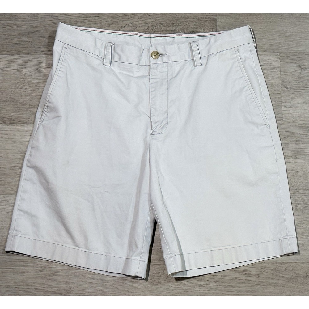 Southern Tide Channel Marker Shorts Mens Size 33 Gray Cotton Stretch 8.5" Inseam